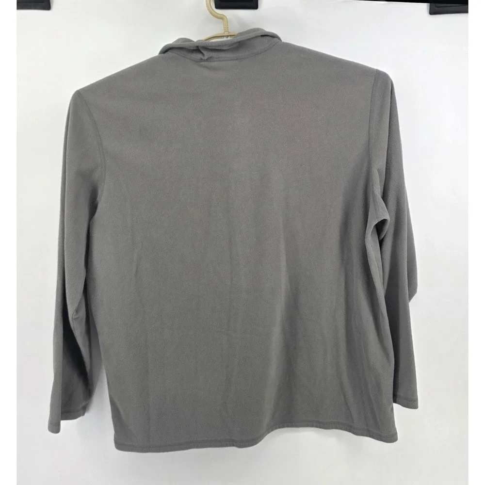 The North Face Mens XXL Pullover Gray TKA 100 Fleece Quarter Zip Hiking Layer